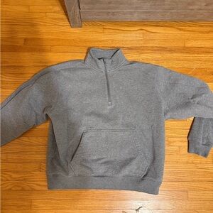 Figs Women's Gray Zip-Up Sweater